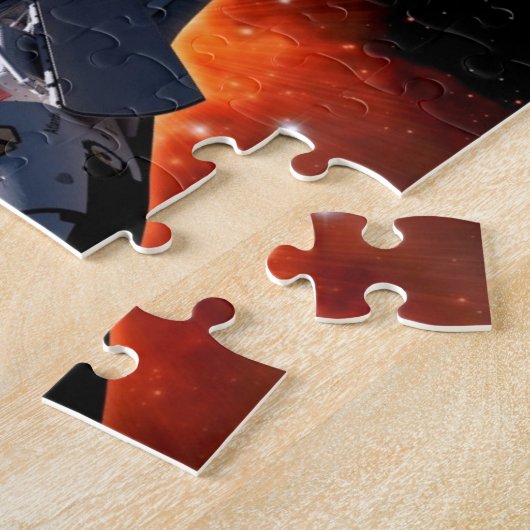 宇宙シャトルアトランティスハッブル望遠鏡のアートワーク ジグソーパズル (側面)