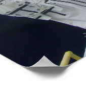 宇宙シャトルアトランティス&ハッブル望遠鏡 ポスター (角)