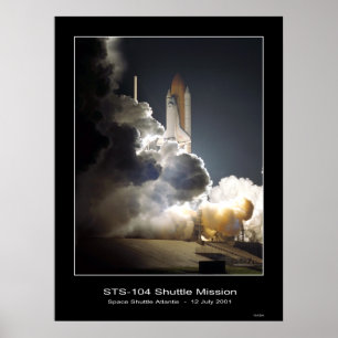 宇宙シャトルアトランティスNASA STS-104 ポスター