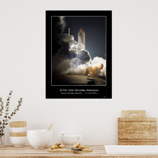 宇宙シャトルアトランティスNASA STS-104 ポスター (キッチン)