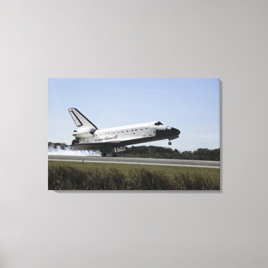 宇宙シャトルアトランティスtouchダウン3 キャンバスプリント (正面)