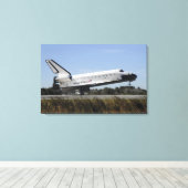 宇宙シャトルアトランティスtouchダウン キャンバスプリント (インサイチュ (ウッドフロア))