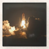 宇宙シャトルアース軌道宇宙船ナイトカンバ ガラスコースター (正面)