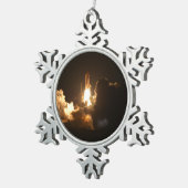 宇宙シャトルアース軌道宇宙船ナイトカンバ スノーフレークピューターオーナメント (右)