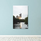 宇宙シャトルエンデバーが離陸する キャンバスプリント (インサイチュ (ウッドフロア))