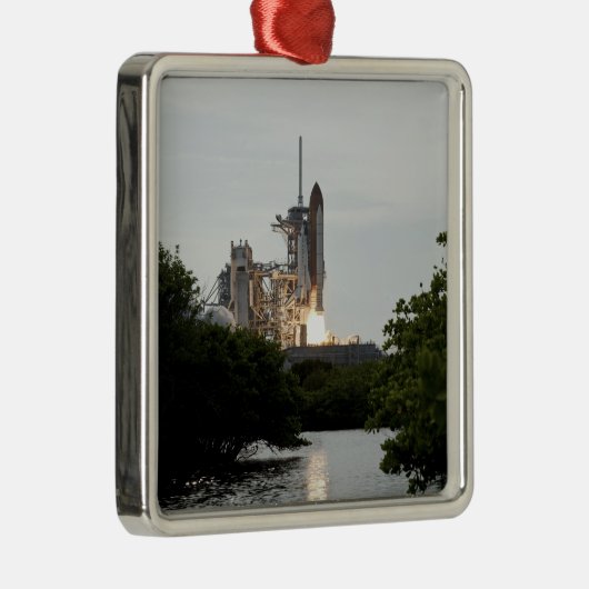 宇宙シャトルエンデバーが離陸する メタルオーナメント (右)