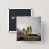 宇宙シャトルエンデバーが5をリフト 缶バッジ (正面&裏面)