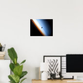 宇宙シャトルエンデバーのシルエット ポスター (ホームオフィス)