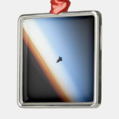 宇宙シャトルエンデバーのシルエット メタルオーナメント (左)