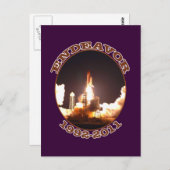 宇宙シャトルエンデバー最終発射 ポストカード (正面/裏面)