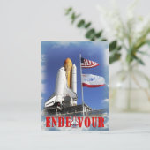 宇宙シャトルエンデバー、ケネディ宇宙センター ポストカード (スタンド正面)