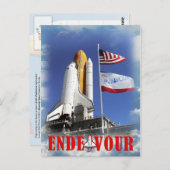 宇宙シャトルエンデバー、ケネディ宇宙センター ポストカード (正面/裏面)