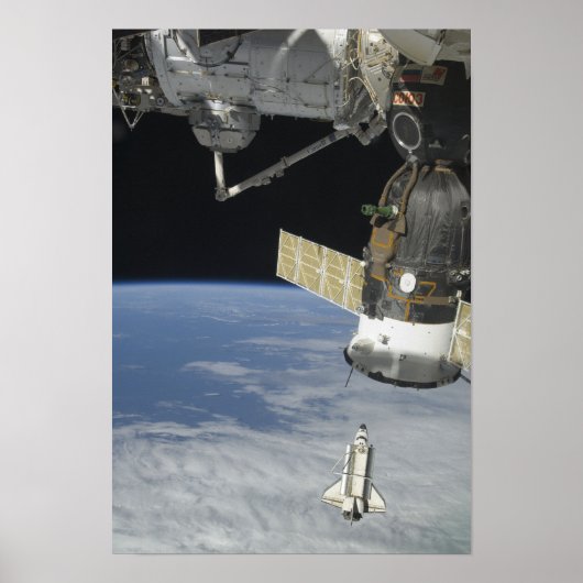 宇宙シャトルエンデバー、ソユーズ宇宙船 ポスター (正面)