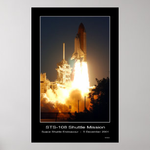 宇宙シャトルエンデバーSTS-108 ポスター