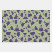 宇宙シャトルコックピンクグリーン ラッピングペーパーシート (正面3)