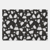 宇宙シャトルコックピンクグリーン ラッピングペーパーシート (正面)