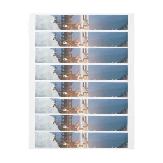 宇宙シャトルコロンビア進水 ラップアラウンド宛名ラベル (シート)