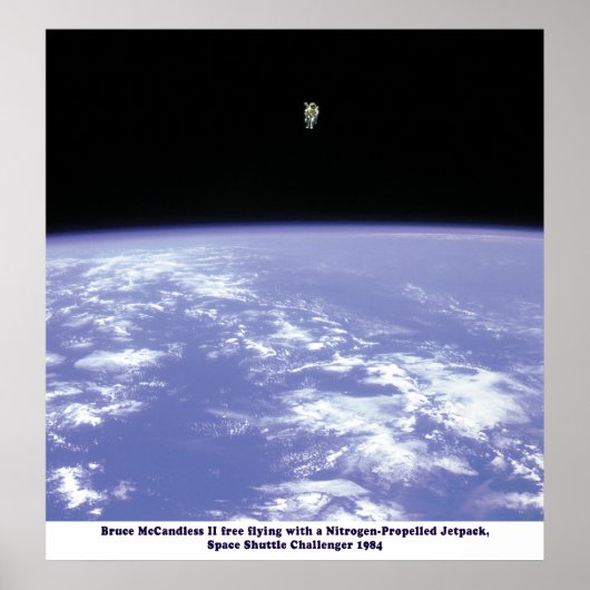 宇宙シャトルチャレンジャージェットパックウォーク1984 ポスター (正面)