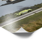 宇宙シャトルディスカバリが着陸に近づく3 フォトプリント (角)