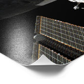 宇宙シャトルディスカバリのドッキング フォトプリント (角)