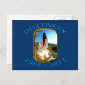 宇宙シャトルディスカバリの打ち上げ ポストカード (正面/裏面)