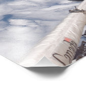 宇宙シャトルディスカバリーが地球に後退 フォトプリント            (角)