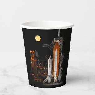 宇宙シャトルディスカバリーと月紙カップ 紙コップ