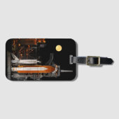 宇宙シャトルディスカバリーと月 ラゲッジタグ (正面横)