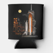 宇宙シャトルディスカバリーと月 缶クーラー (正面)