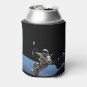 宇宙シャトルディスカバリーと月 缶クーラー (缶裏面)