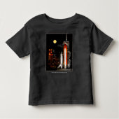 宇宙シャトルディスカバリーと満月2009年 トドラーTシャツ (正面)