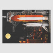 宇宙シャトルディスカバリーと満月2009年 薄葉紙 (正面)