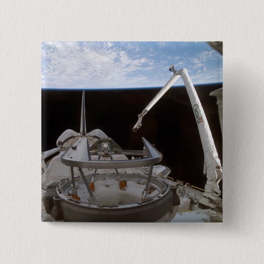 宇宙シャトルディスカバリーのペイロードベイ2 缶バッジ (正面)