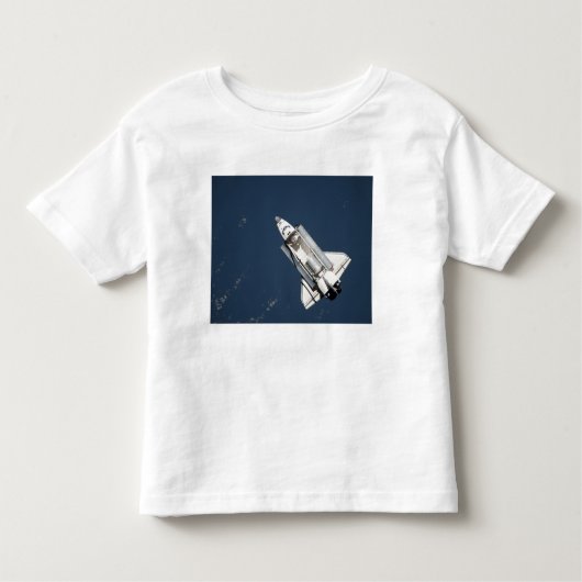 宇宙シャトルディスカバリーの空中表示2 トドラーTシャツ (正面)