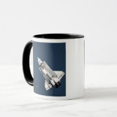 宇宙シャトルディスカバリーの空中表示2 マグカップ (正面左)