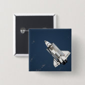 宇宙シャトルディスカバリーの空中表示2 缶バッジ (正面&裏面)