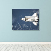 宇宙シャトルディスカバリーの空中表示3 キャンバスプリント (インサイチュ (ウッドフロア))