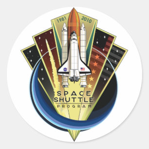 宇宙シャトルプログラム記念パッチ ラウンドシール