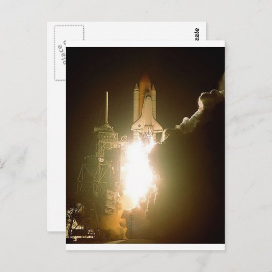 宇宙シャトルリフトオフ ポストカード (正面/裏面)