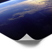 宇宙シャトルロボットアーム地球軌道日が差すこと ポスター (角)