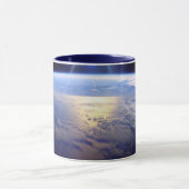 宇宙シャトルロボットアーム地球軌道日が差すこと マグカップ (中央)