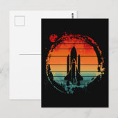 宇宙シャトルヴィンテージ ポストカード (正面/裏面)