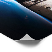 宇宙シャトル宇宙ポスターと地球 ポスター (角)