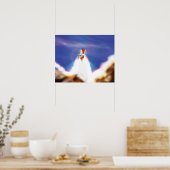 宇宙シャトル打ち上げイラストレーション ポスター (キッチン)