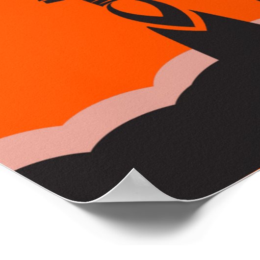 宇宙シャトル打ち上げシルエット ポスター (角)