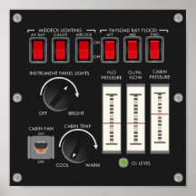 宇宙シャトル環境制御照明パネル