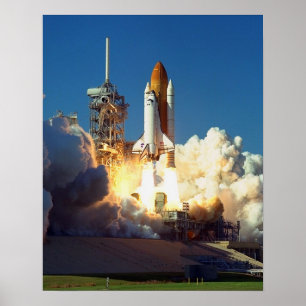 宇宙シャトル発見(STS-95)の立ち上げ ポスター