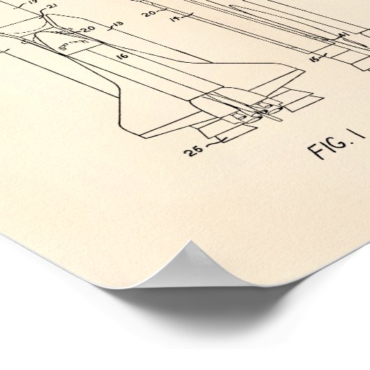宇宙シャトル1977特許芸術 – オールドペッパー ポスター (角)
