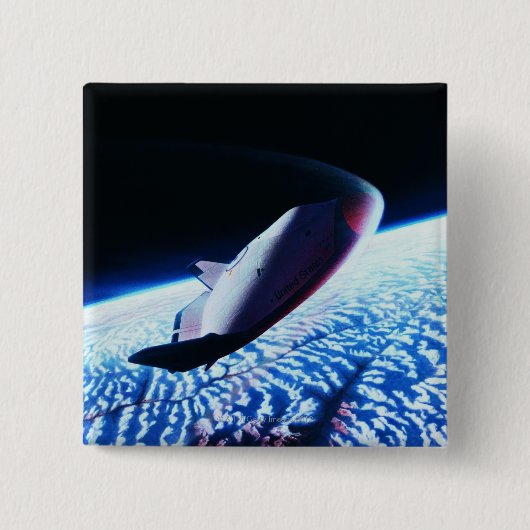宇宙シャトル3 缶バッジ (正面)