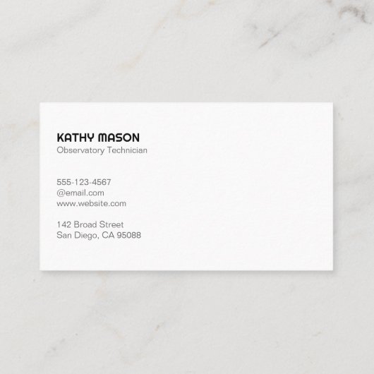 宇宙シャトル |エア宇宙 名刺 (裏面)